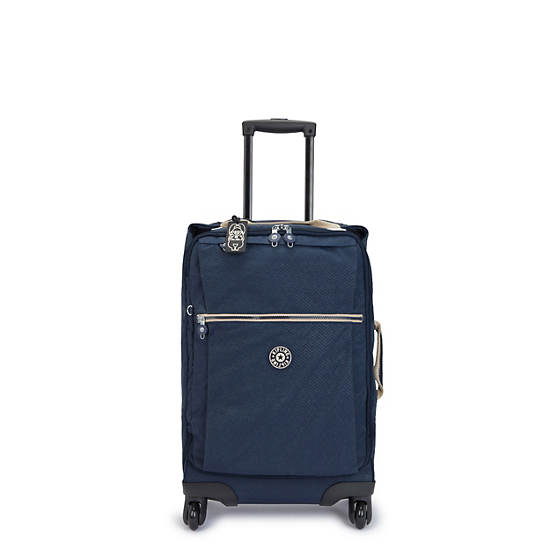 Kipling Darcey Small Printed Carry-On Rolling Koffers Blauw | NL 1474YX